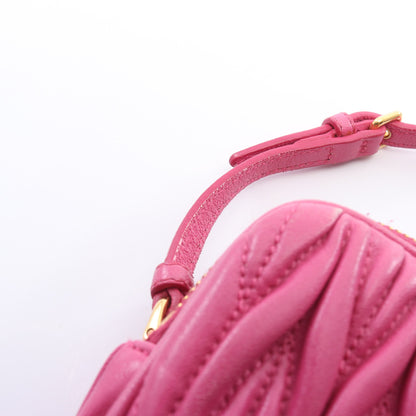 MATELASSE マテラッセ ミニバッグ ハンドバッグ レザー ピンク ミュウミュウ バッグ miu miu