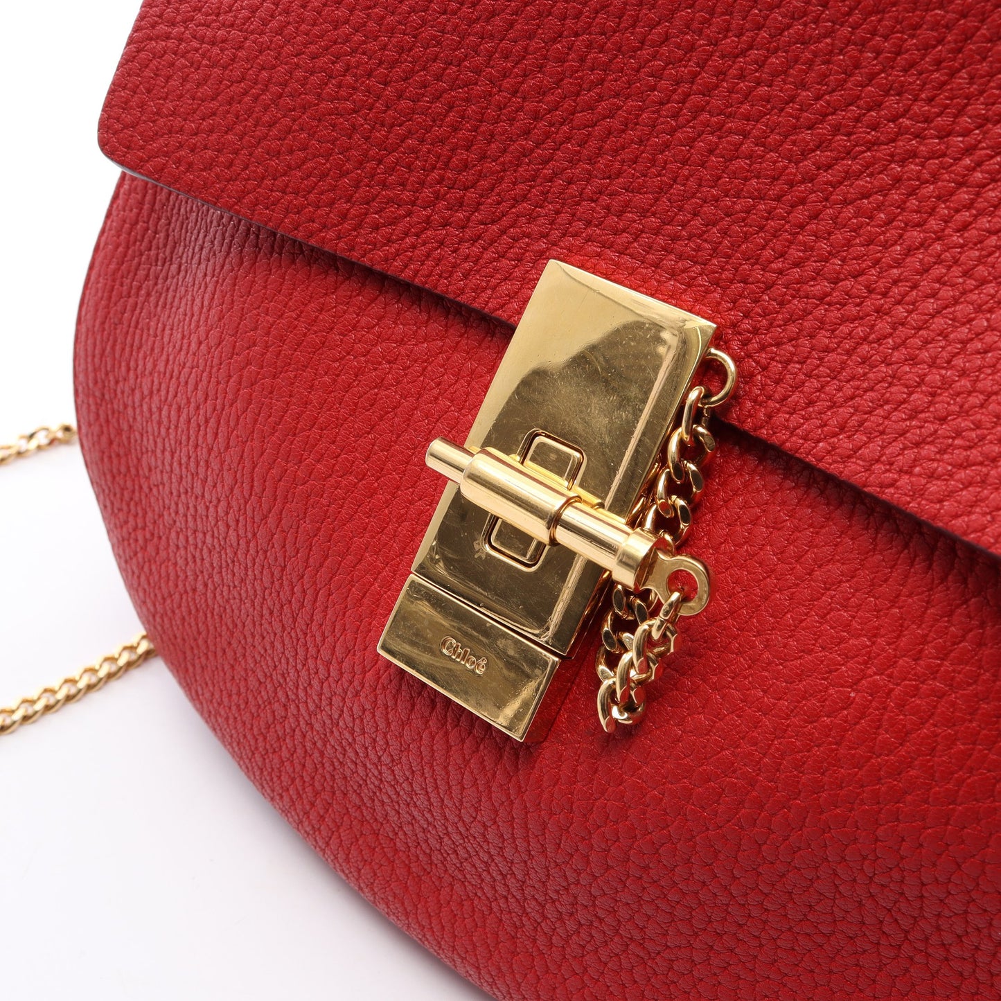 Drew ドリュー チェーンショルダーバッグ レザー レッド クロエ バッグ Chloe