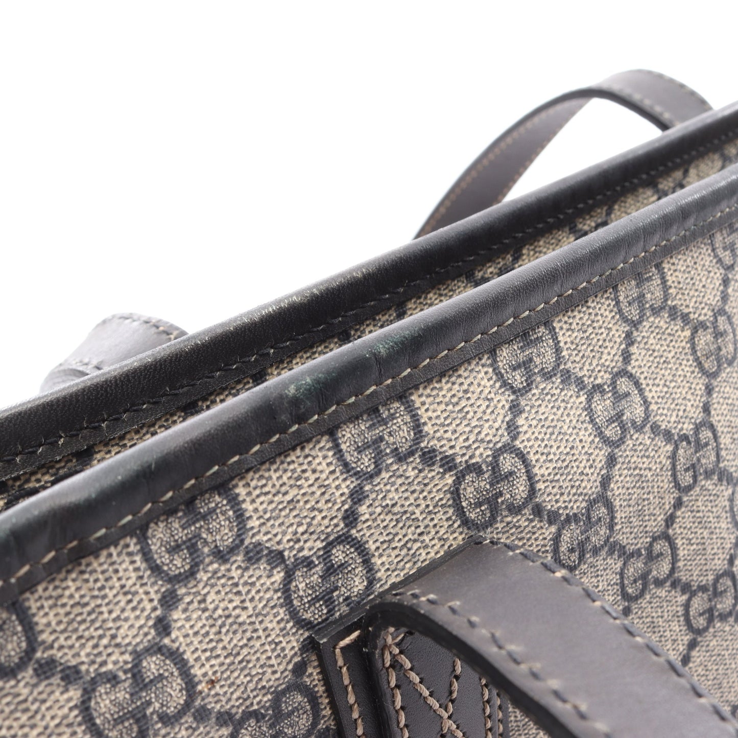 GGスプリーム ショルダーバッグ トートバッグ PVC レザー ベージュ ネイビー グレー グッチ バッグ GUCCI