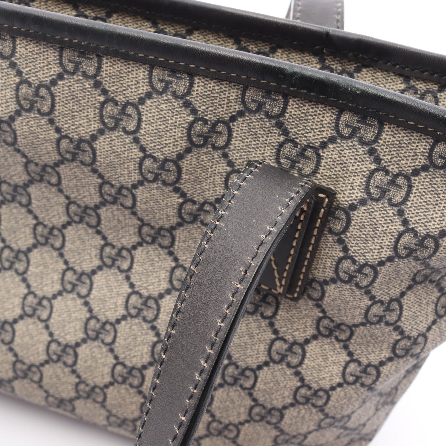 GGスプリーム ショルダーバッグ トートバッグ PVC レザー ベージュ ネイビー グレー グッチ バッグ GUCCI