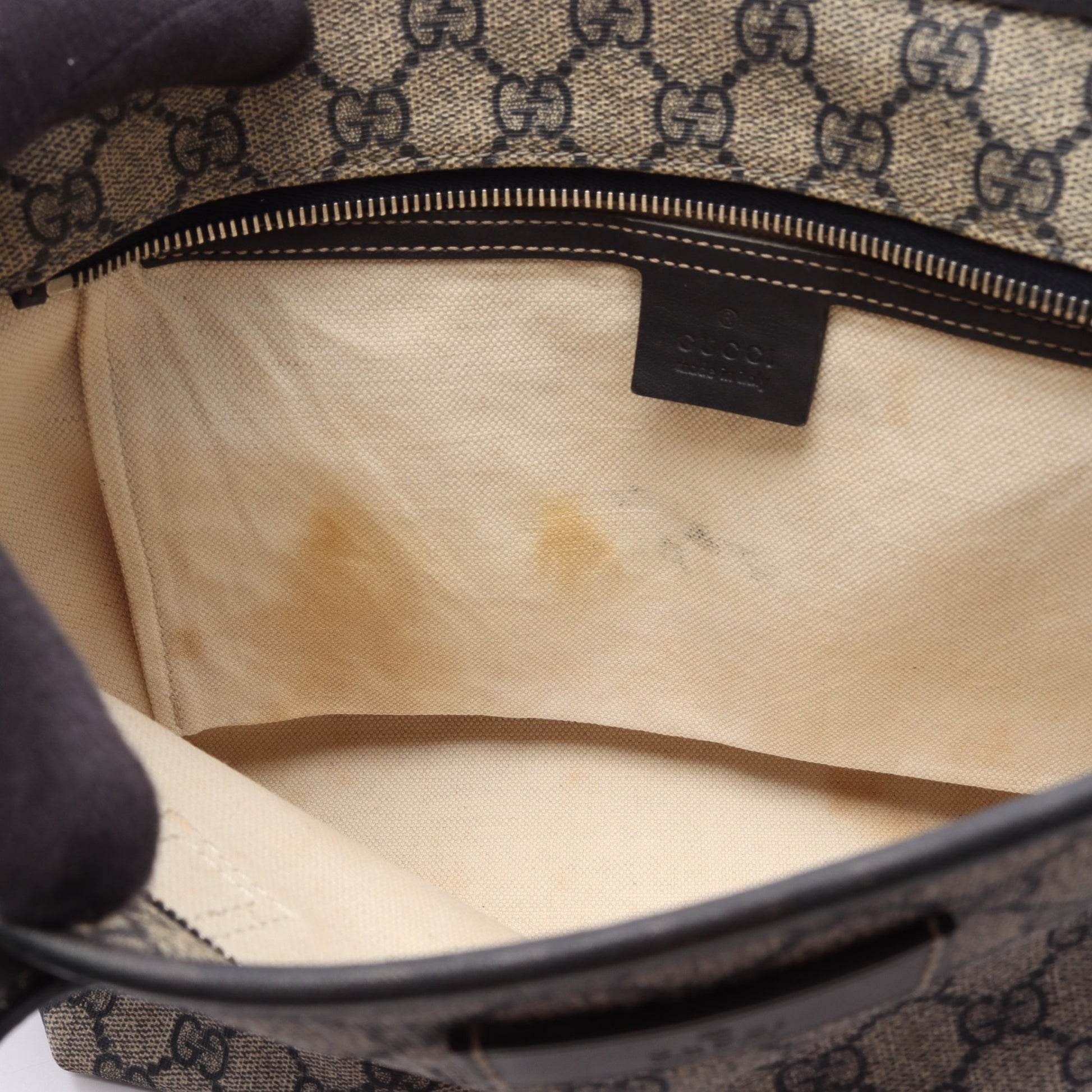 GGスプリーム ショルダーバッグ トートバッグ PVC レザー ベージュ ネイビー グレー グッチ バッグ GUCCI