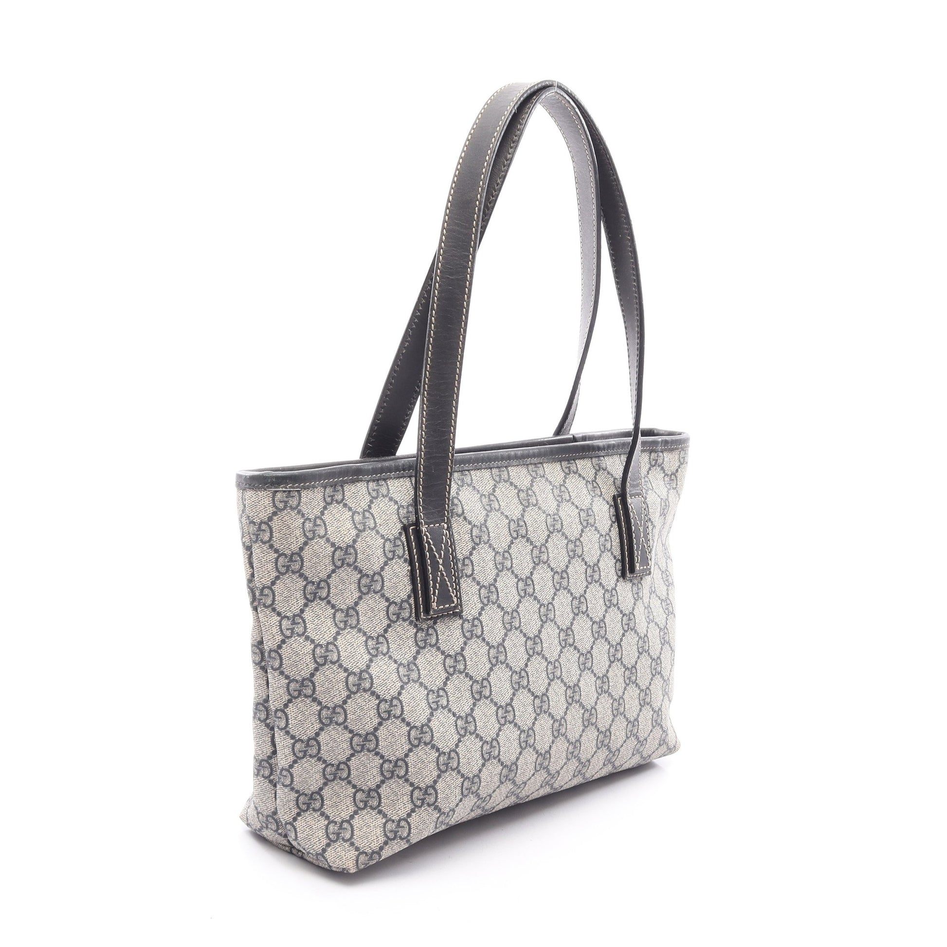 GGスプリーム ショルダーバッグ トートバッグ PVC レザー ベージュ ネイビー グレー グッチ バッグ GUCCI