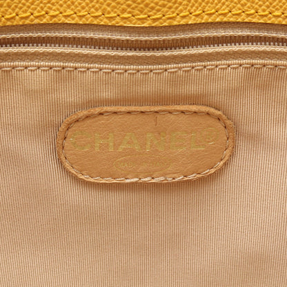 チャーム付き ショルダーバッグ トートバッグ レザー イエロー シャネル バッグ CHANEL