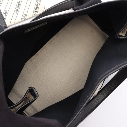 NAVY CABAS S ネイビーカバ ハンドバッグ トートバッグ キャンバス レザー アイボリー ブラック バレンシアガ バッグ BALENCIAGA