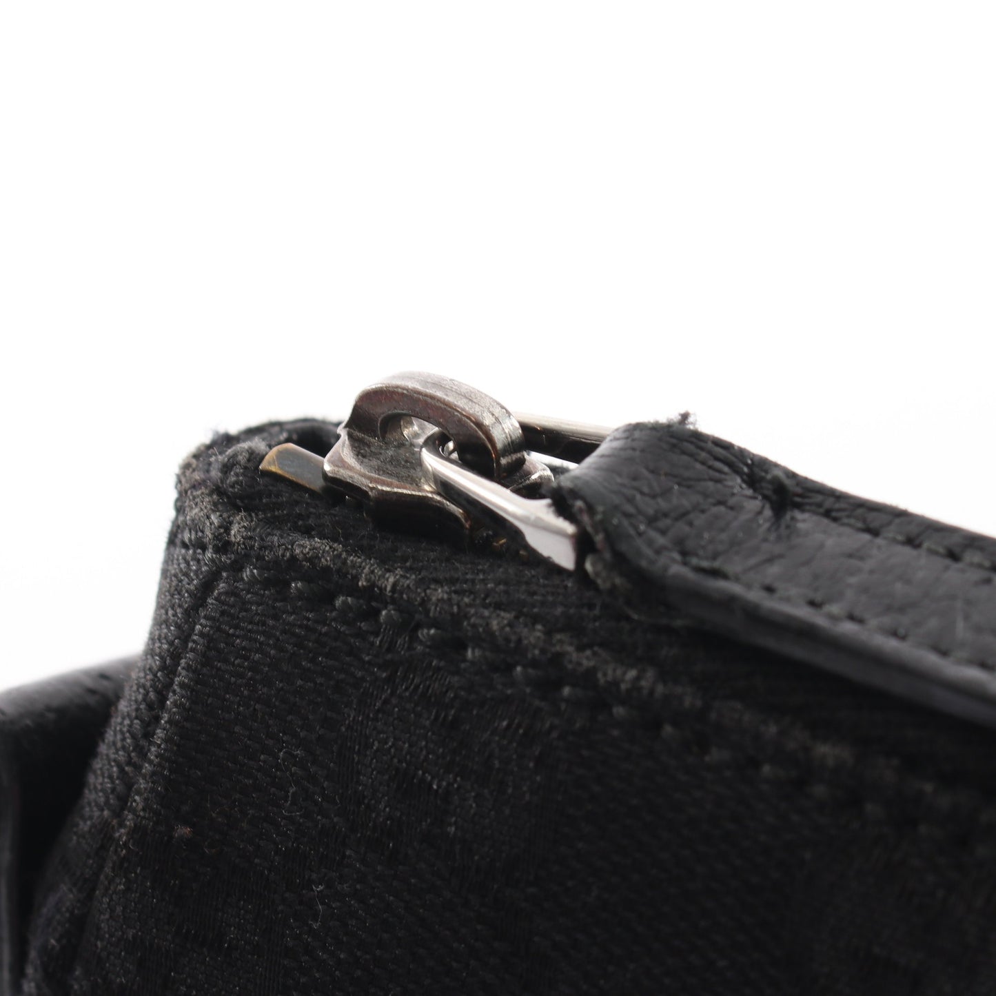 GGキャンバス ショルダーバッグ キャンバス レザー ブラック グッチ バッグ GUCCI