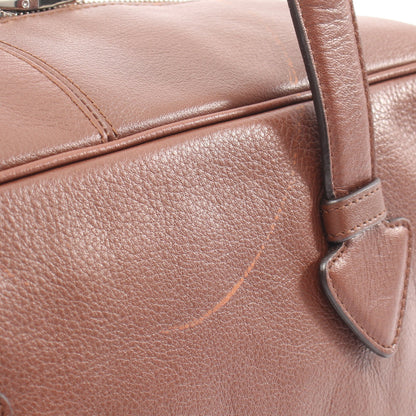 ヘリテージ ミニボストンバッグ レザー ブラウン ロエベ バッグ LOEWE
