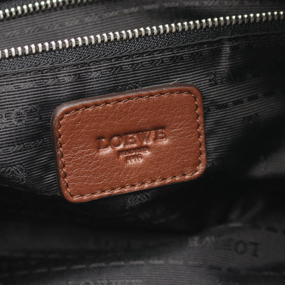 ヘリテージ ミニボストンバッグ レザー ブラウン ロエベ バッグ LOEWE
