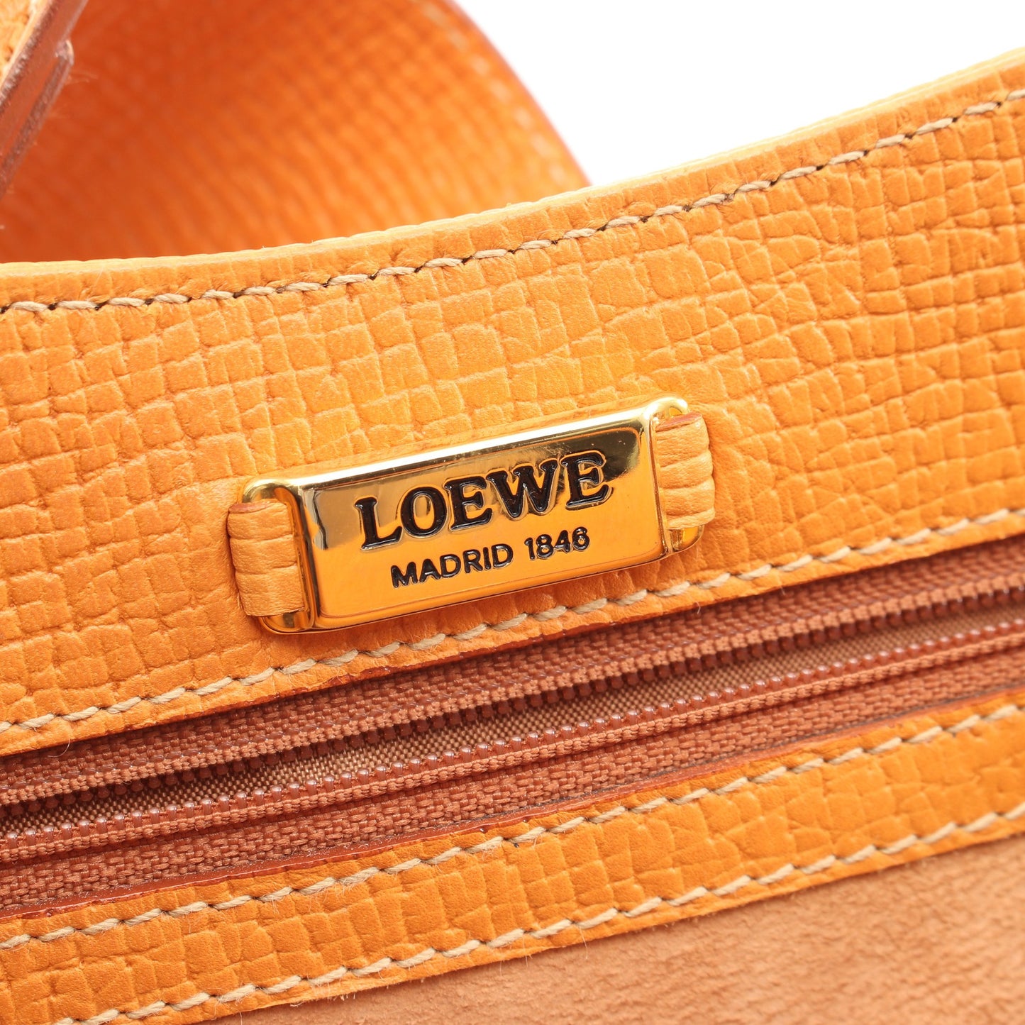 バルセロナ ハンドバッグ レザー ライトブラウン ロエベ バッグ LOEWE