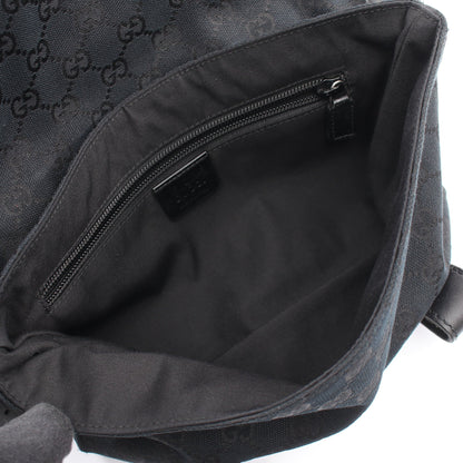 GGキャンバス ウエストバッグ ボディバッグ キャンバス レザー ブラック グッチ バッグ GUCCI