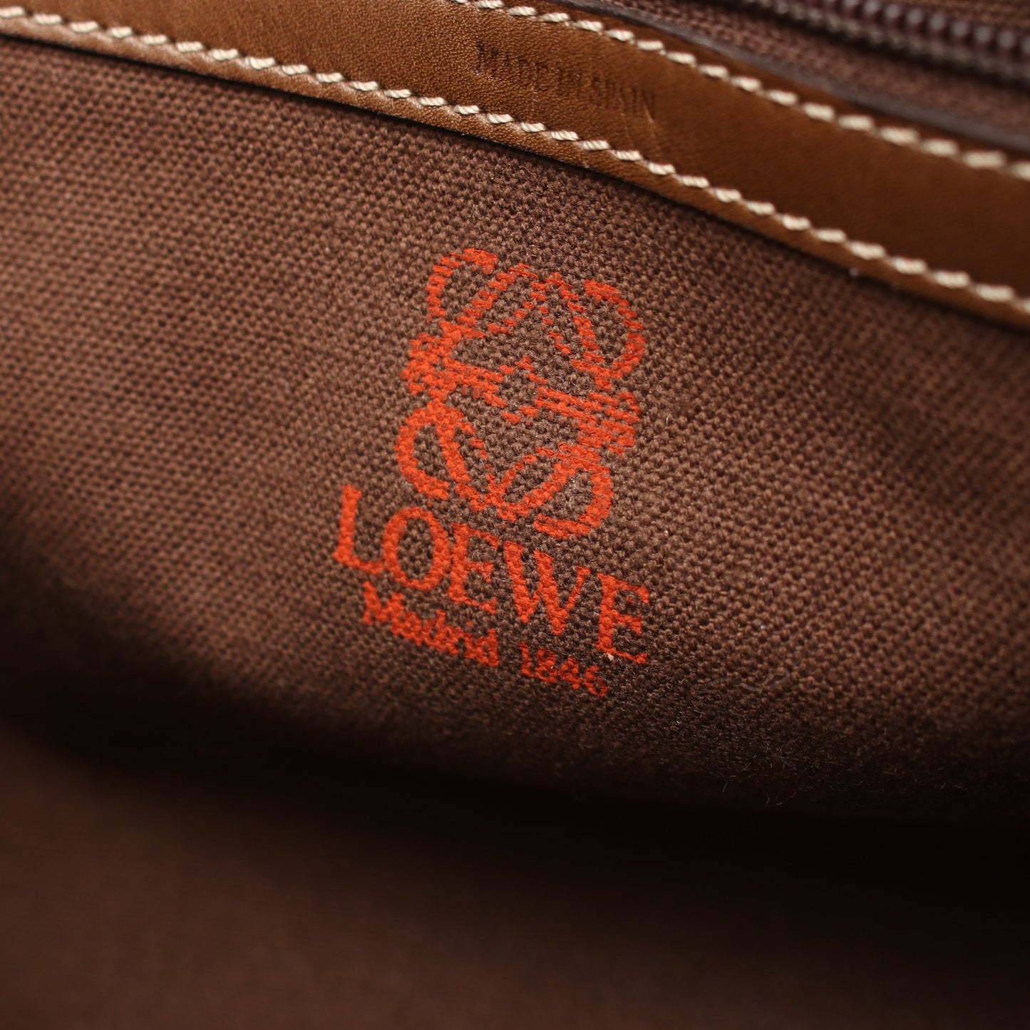 アナグラム ミニボストンバッグ レザー ライトブラウン ブラウン ロエベ バッグ LOEWE