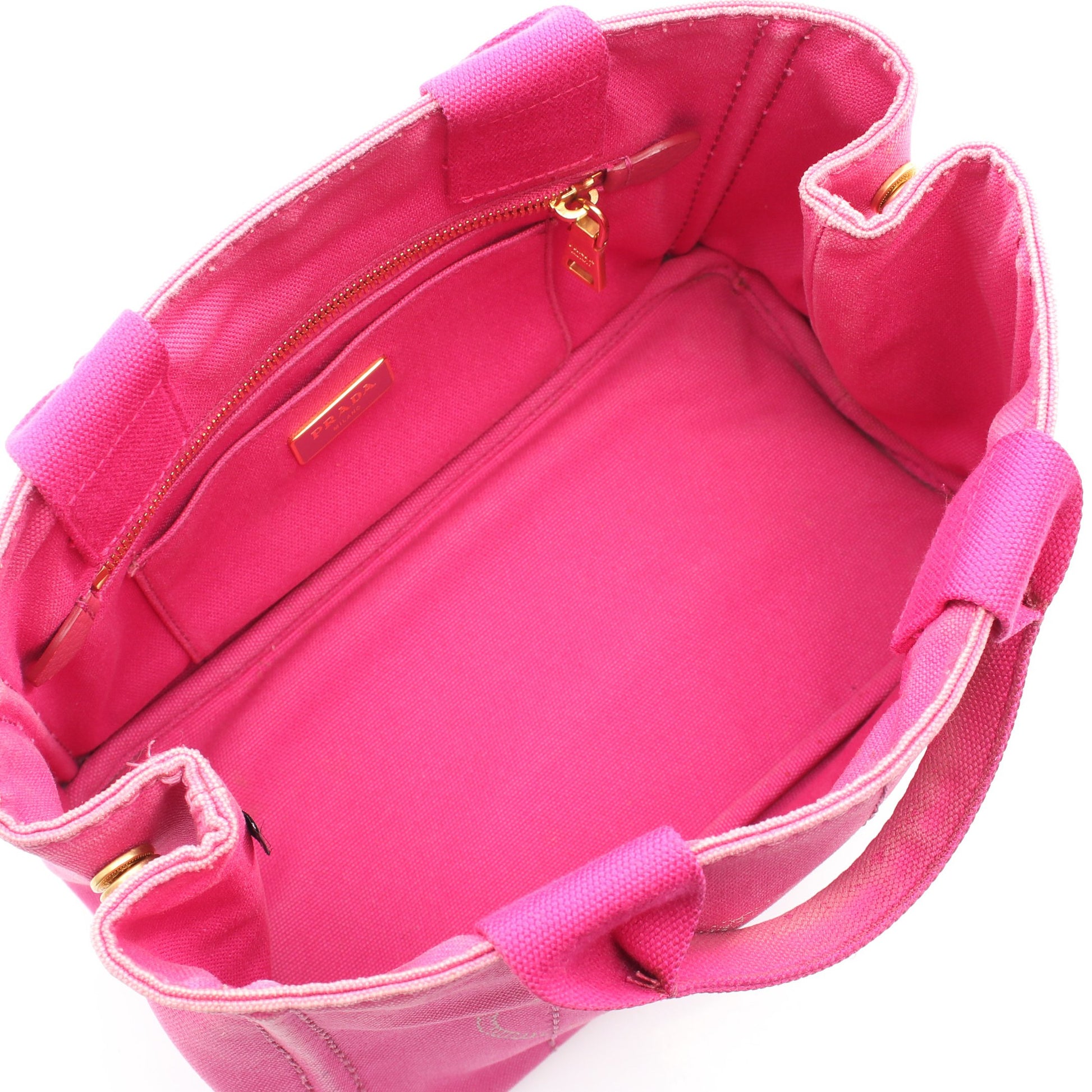 CANAPA カナパ ミニ ハンドバッグ トートバッグ キャンバス ピンク プラダ バッグ PRADA