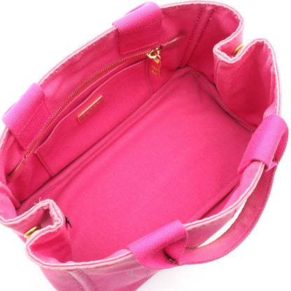 CANAPA カナパ ミニ ハンドバッグ トートバッグ キャンバス ピンク プラダ バッグ PRADA