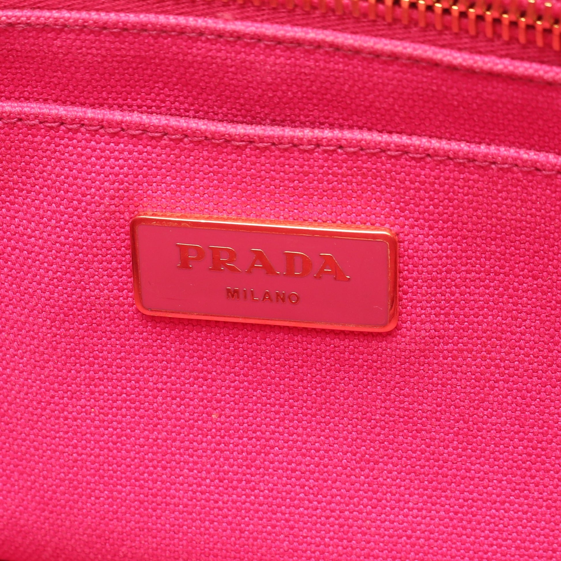 CANAPA カナパ ミニ ハンドバッグ トートバッグ キャンバス ピンク プラダ バッグ PRADA