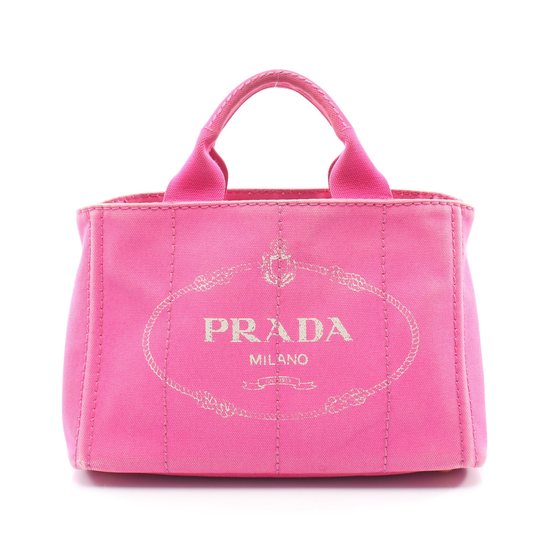 CANAPA カナパ ミニ ハンドバッグ トートバッグ キャンバス ピンク プラダ バッグ PRADA