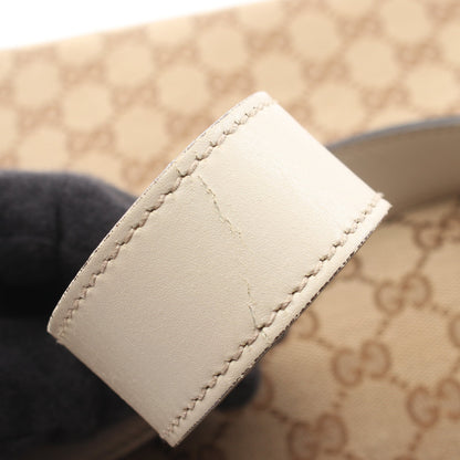 GGキャンバス ショルダーバッグ キャンバス レザー ベージュ オフホワイト グッチ バッグ GUCCI