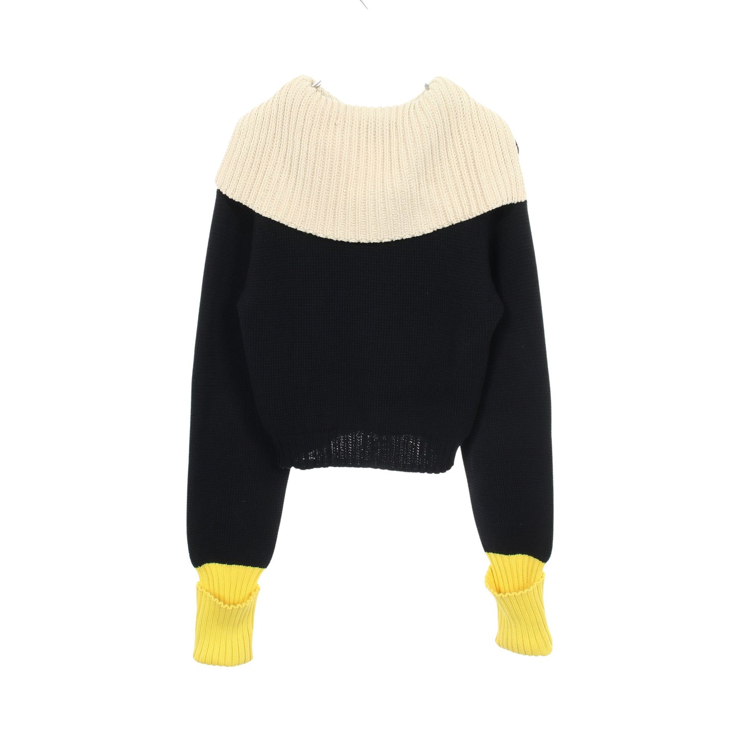 ニット 襟付き バイカラー プルオーバーパーカー コットン ネイビー スリーワンフィリップリム トップス 3.1 Phillip Lim