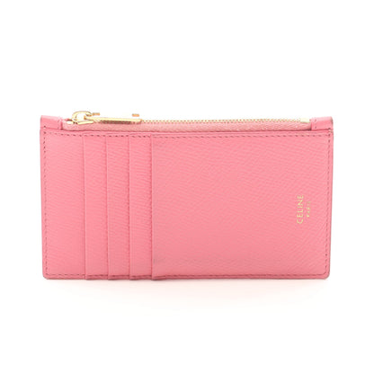 コンパクト ジップドカードホルダー コインケース カードケース レザー ピンク セリーヌ 財布・小物 CELINE