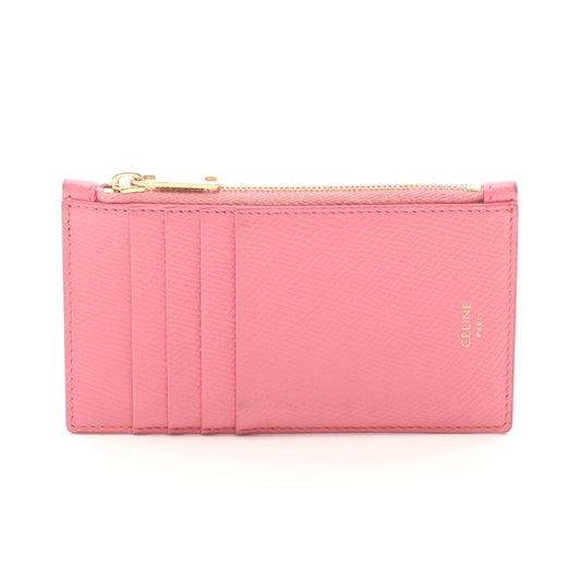 コンパクト ジップドカードホルダー コインケース カードケース レザー ピンク セリーヌ 財布・小物 CELINE