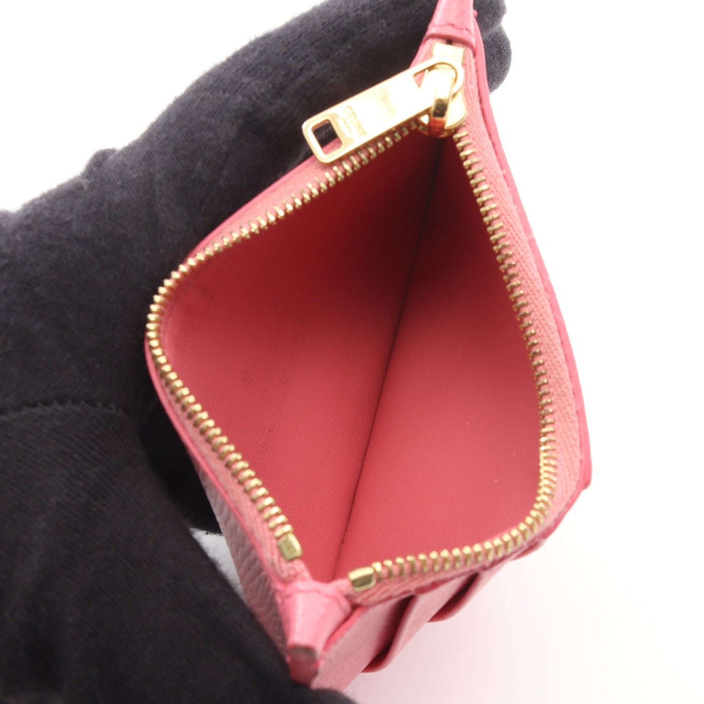 コンパクト ジップドカードホルダー コインケース カードケース レザー ピンク セリーヌ 財布・小物 CELINE