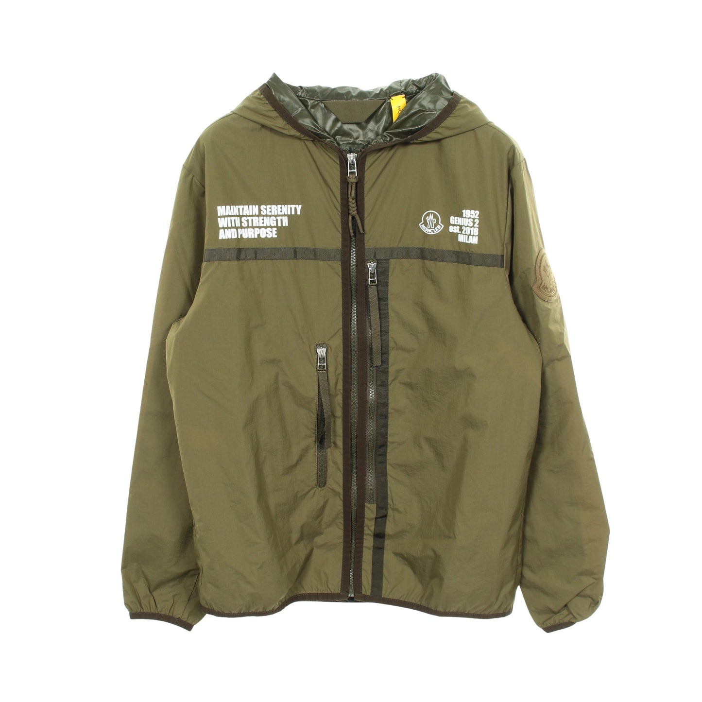 GENIUS 2 MONCLER 1952 ORKHON フード付き ジャケット ナイロン カーキグリーン モンクレール