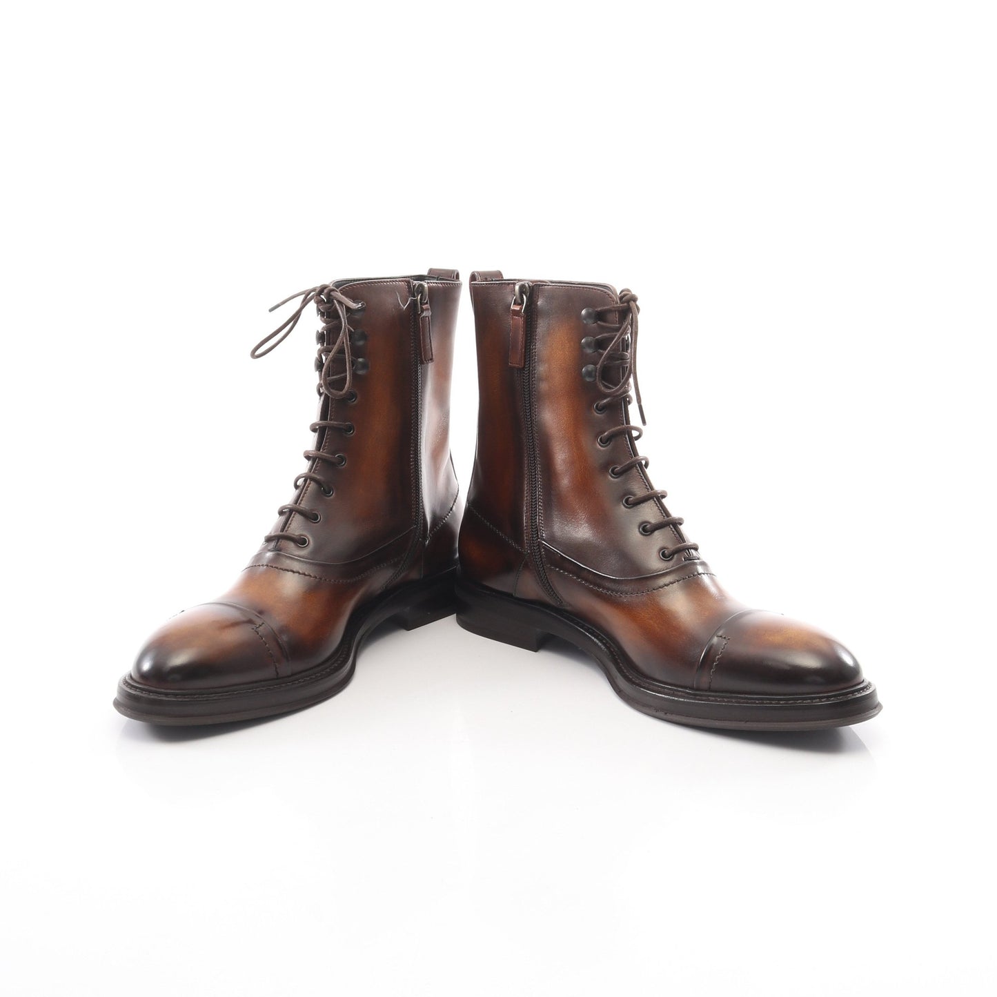 ERIS サイドジップ ブーツ レザー ブラウン ベルルッティ シューズ Berluti