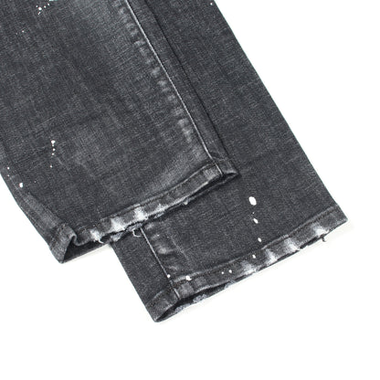 SKATER JEANS ダメージ加工 デニムパンツ コットン ダークグレー ディースクエアード