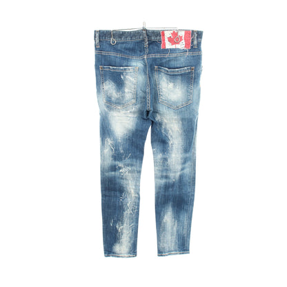 SKATER JEANS ダメージ加工 デニムパンツ コットン インディゴブルー ディースクエアード