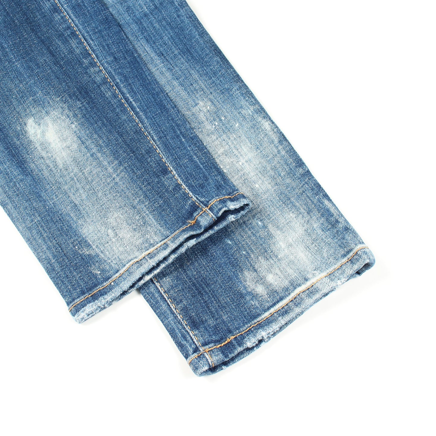 SKATER JEANS ダメージ加工 デニムパンツ コットン インディゴブルー ディースクエアード
