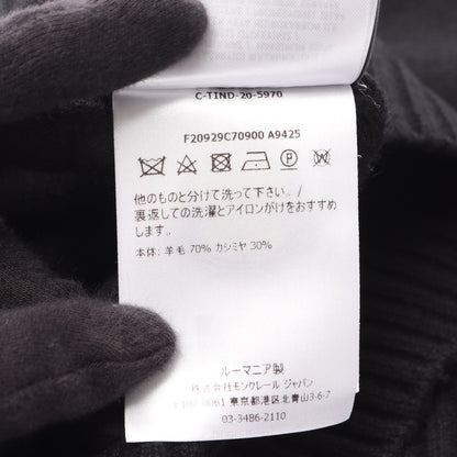 GENIUS 2 MONCLER 1952 ロゴ ニット ウール カシミヤ ブラック モンクレール