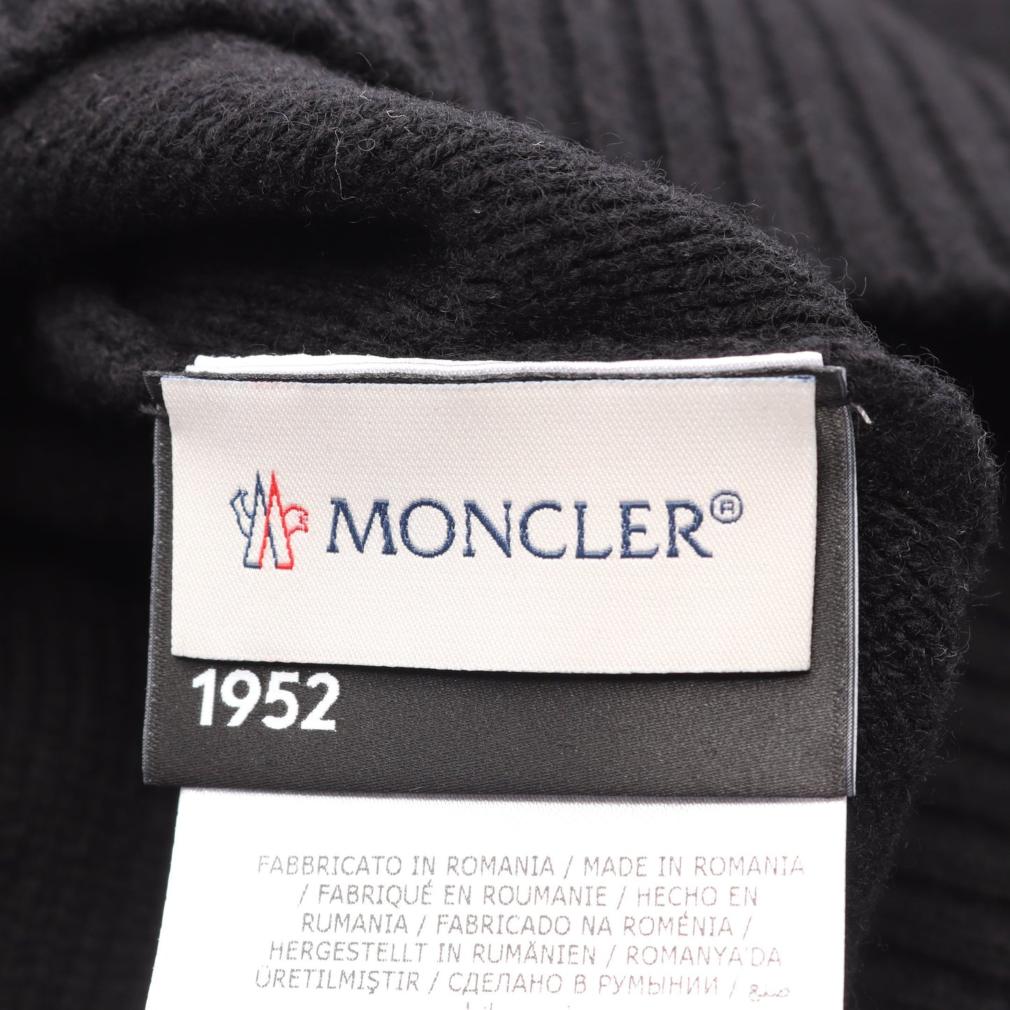 GENIUS 2 MONCLER 1952 ロゴ ニット ウール カシミヤ ブラック モンクレール