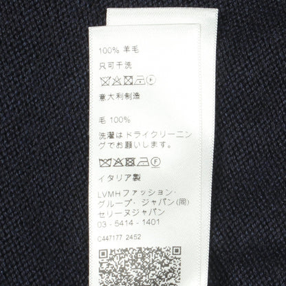 トリオンフ クロップド ニット ポロシャツ ウール ネイビー セリーヌ