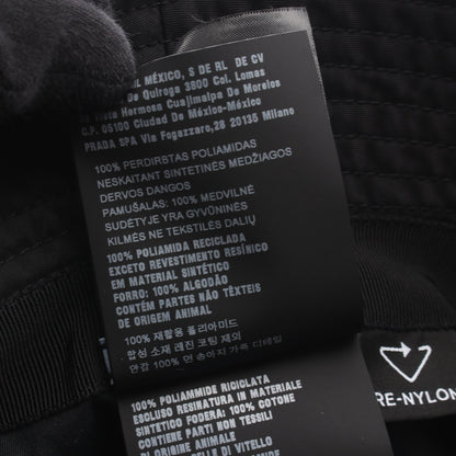 Re-Nylon トライアングルロゴ バケット バケット ハット ナイロン ブラック プラダ