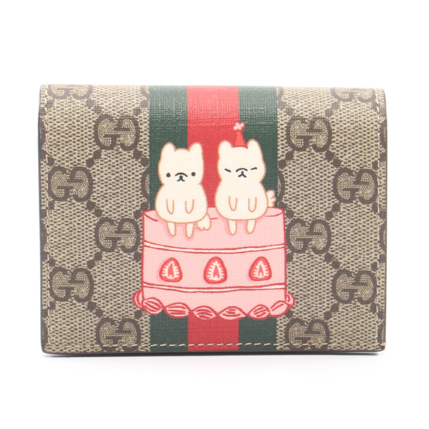 GUCCI × Pikarar GGスプリーム 二つ折り財布 PVC ベージュ マルチカラー グッチ 財布・小物 GUCCI