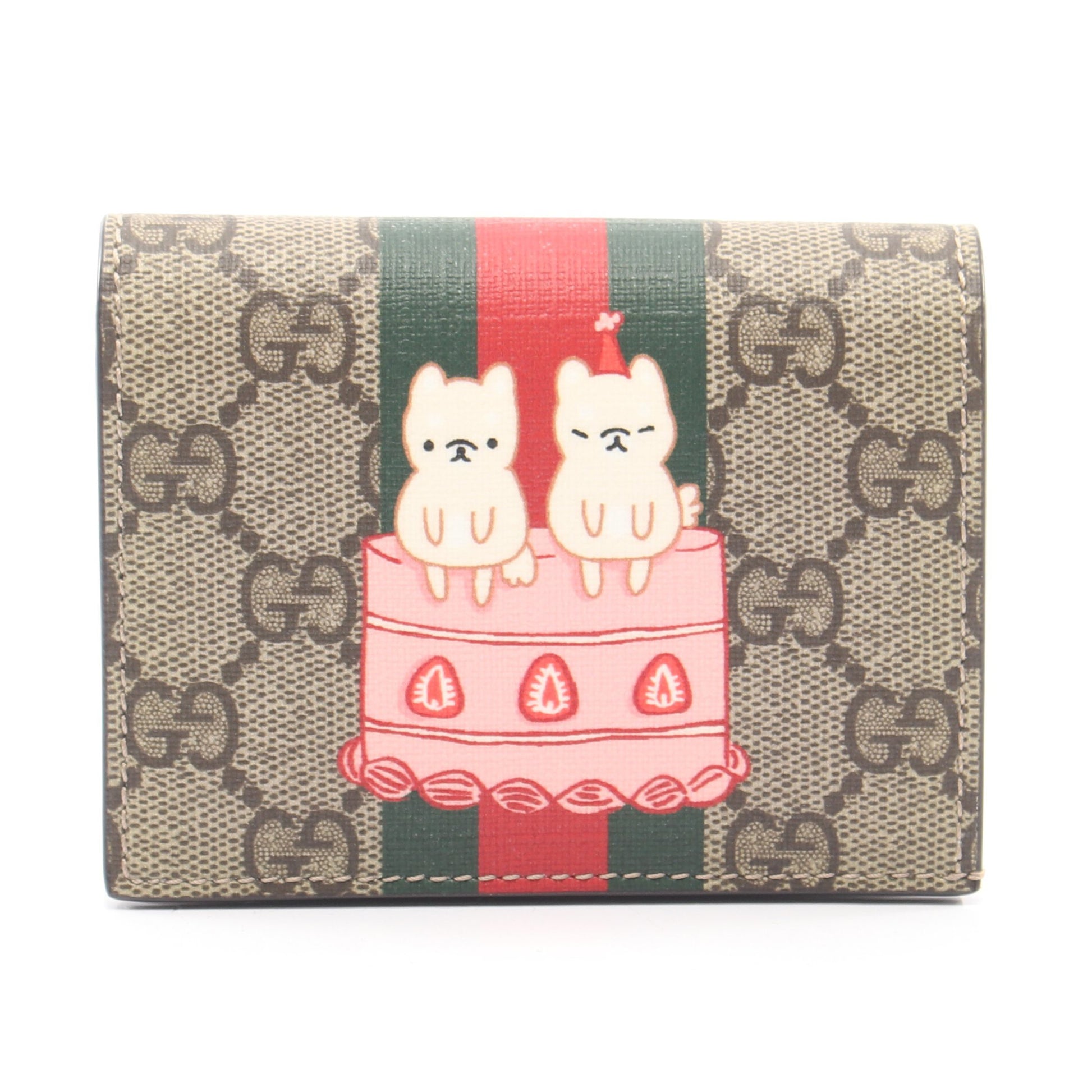 GUCCI × Pikarar GGスプリーム 二つ折り財布 PVC ベージュ マルチカラー グッチ 財布・小物 GUCCI