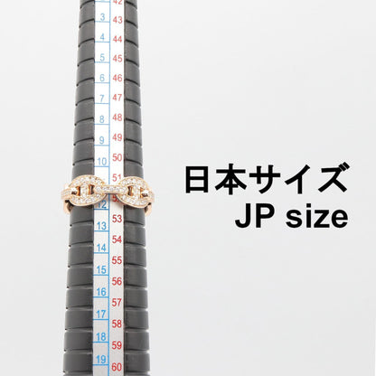 シェーヌダンクル アンシェネ ダイヤ リング リング 指輪 K18PG ダイヤモンド クリア ピンクゴールド エルメス アクセサリー HERMES