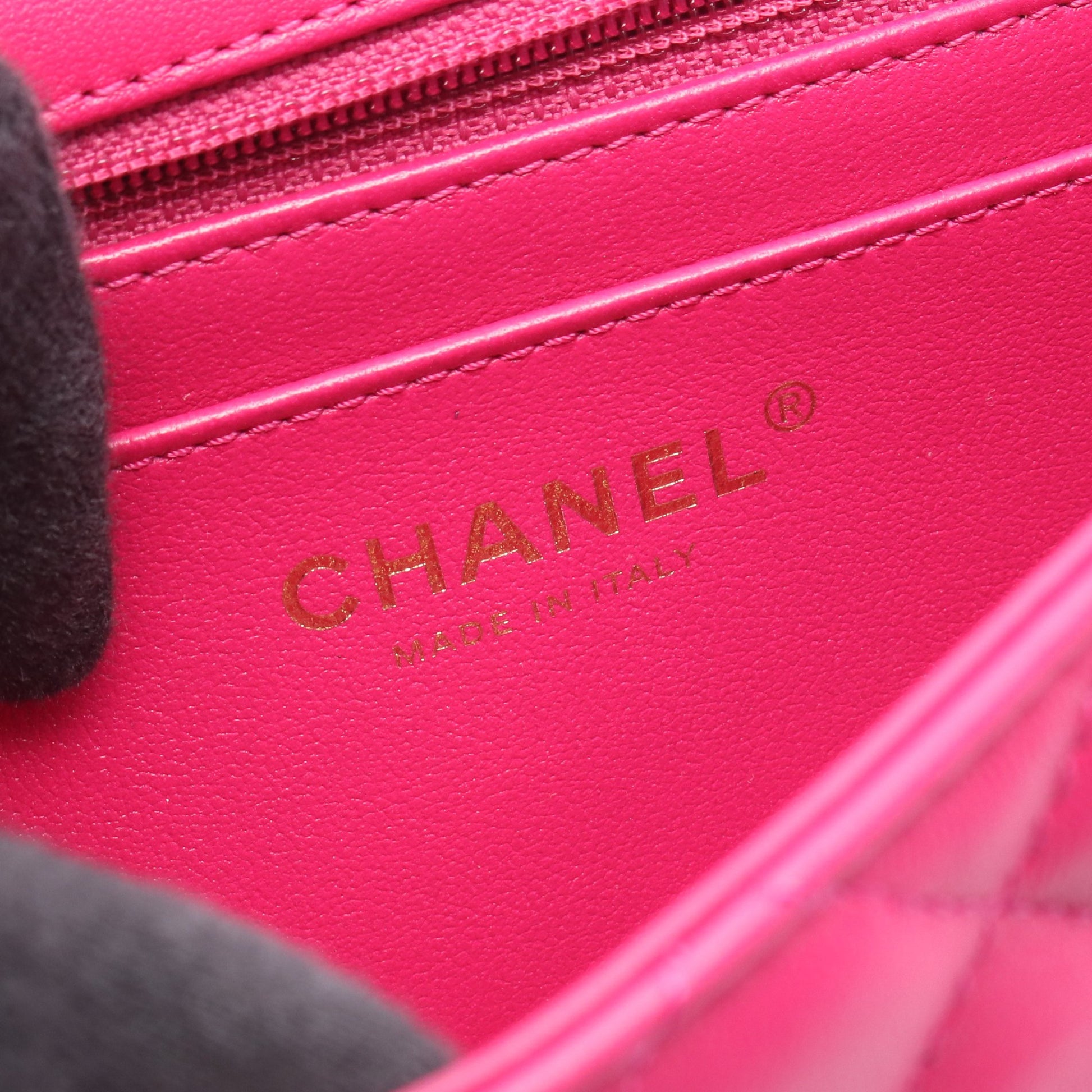 マトラッセ トップハンドル チェーンショルダーバッグ ラムスキン ピンクパープル ゴールド金具 シャネル バッグ CHANEL
