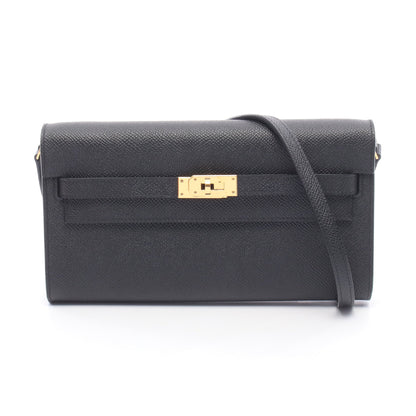 ケリートゥーゴー ショルダーウォレット ヴォーエプソン ブラック ゴールド金具 B刻印 エルメス バッグ HERMES