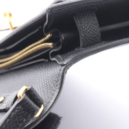ケリートゥーゴー ショルダーウォレット ヴォーエプソン ブラック ゴールド金具 B刻印 エルメス バッグ HERMES
