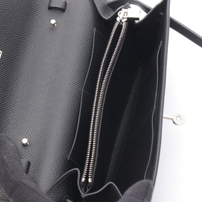 ケリートゥーゴー ショルダーウォレット ヴォーエプソン ブラック シルバー金具 K刻印 エルメス バッグ HERMES