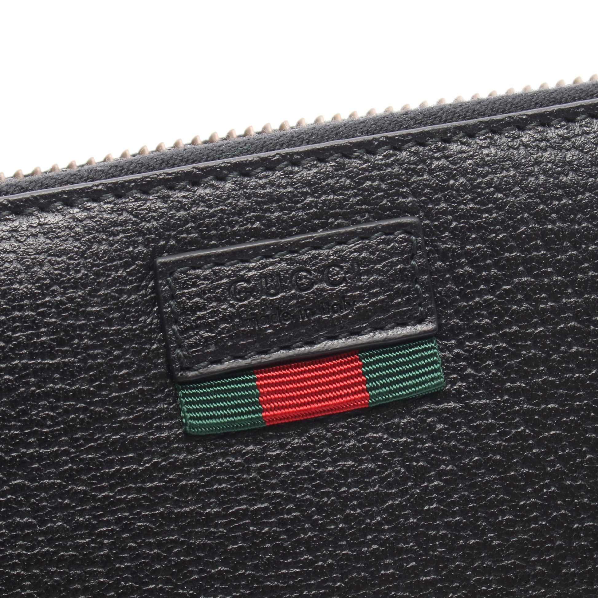 シェリーライン ラウンドファスナー長財布 レザー ブラック グッチ 財布・小物 GUCCI