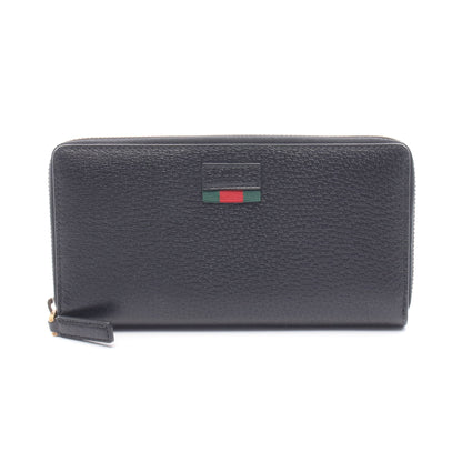 シェリーライン ラウンドファスナー長財布 レザー ブラック グッチ 財布・小物 GUCCI