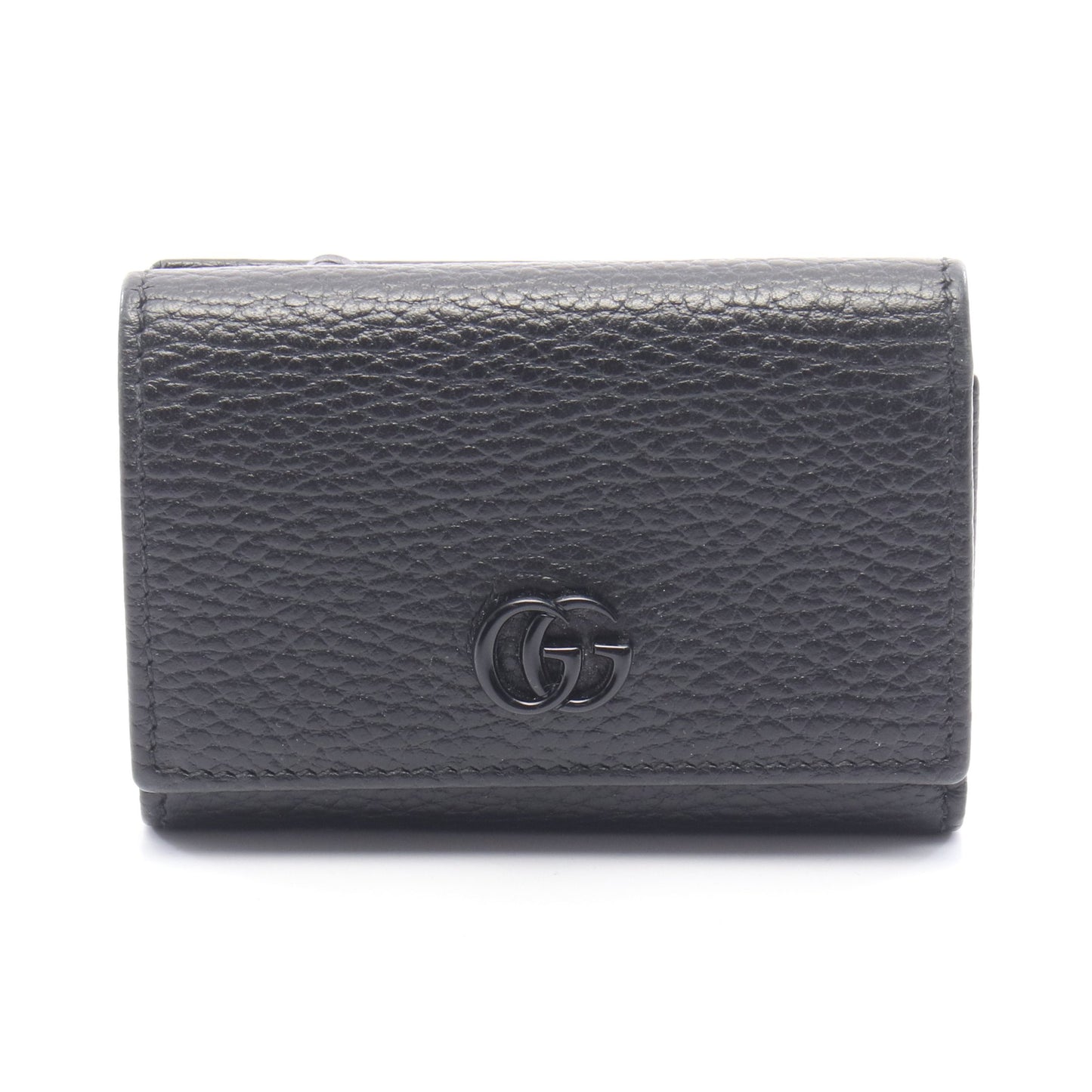 GGマーモント ミディアム ウォレット 三つ折り財布 レザー ブラック グッチ 財布・小物 GUCCI
