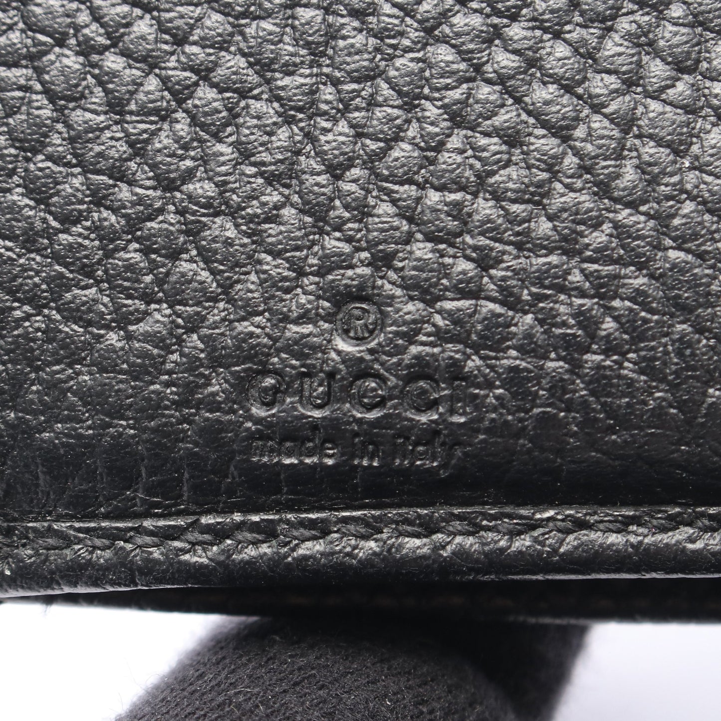 GGマーモント ミディアム ウォレット 三つ折り財布 レザー ブラック グッチ 財布・小物 GUCCI