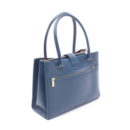 ガンチーニ ハンドバッグ トートバッグ レザー ブルー サルヴァトーレフェラガモ バッグ Salvatore Ferragamo
