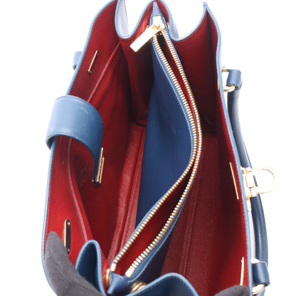 ガンチーニ ハンドバッグ トートバッグ レザー ブルー サルヴァトーレフェラガモ バッグ Salvatore Ferragamo