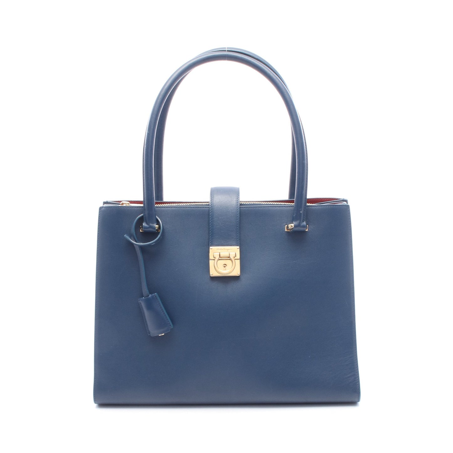 ガンチーニ ハンドバッグ トートバッグ レザー ブルー サルヴァトーレフェラガモ バッグ Salvatore Ferragamo