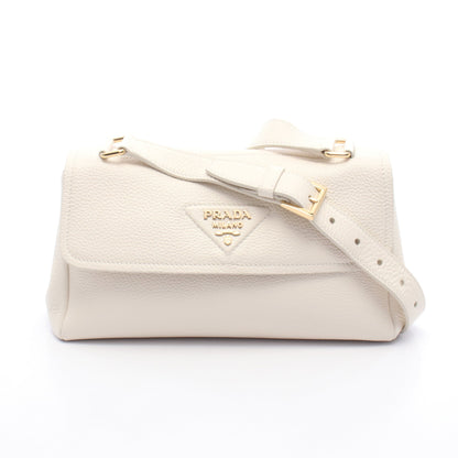ヴィッテロダイノ ソフト ショルダーバッグ レザー ホワイト プラダ バッグ PRADA