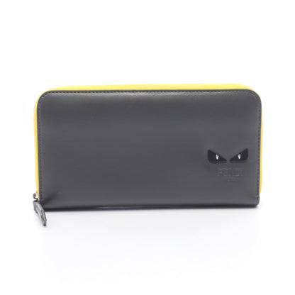 モンスター バグズアイ ラウンドファスナー長財布 レザー グレー イエロー フェンディ 財布・小物 FENDI