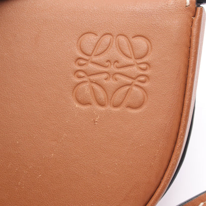 アナグラム ヒールポーチ ミニ ショルダーバッグ レザー ブラウン ロエベ バッグ LOEWE