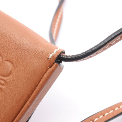 アナグラム ヒールポーチ ミニ ショルダーバッグ レザー ブラウン ロエベ バッグ LOEWE